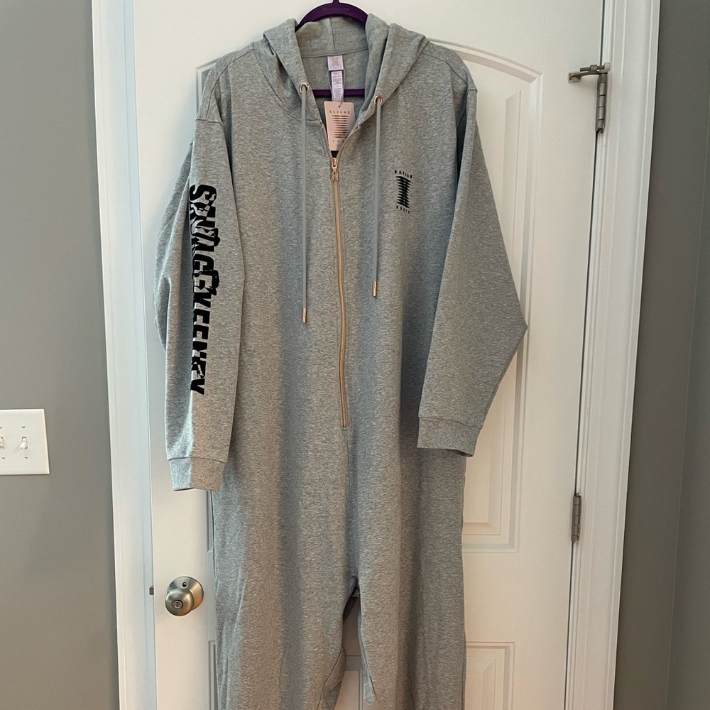 Brand new w/tags. Savage X Fenty lingerie by Rihanna. Grey w/black letters. 2X.